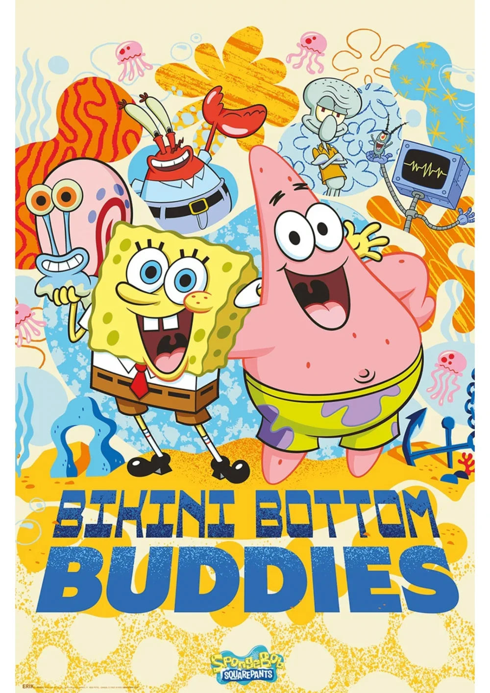 Cartoon Sea Sponge Pants 61 x 91.5 cm Wall Poster