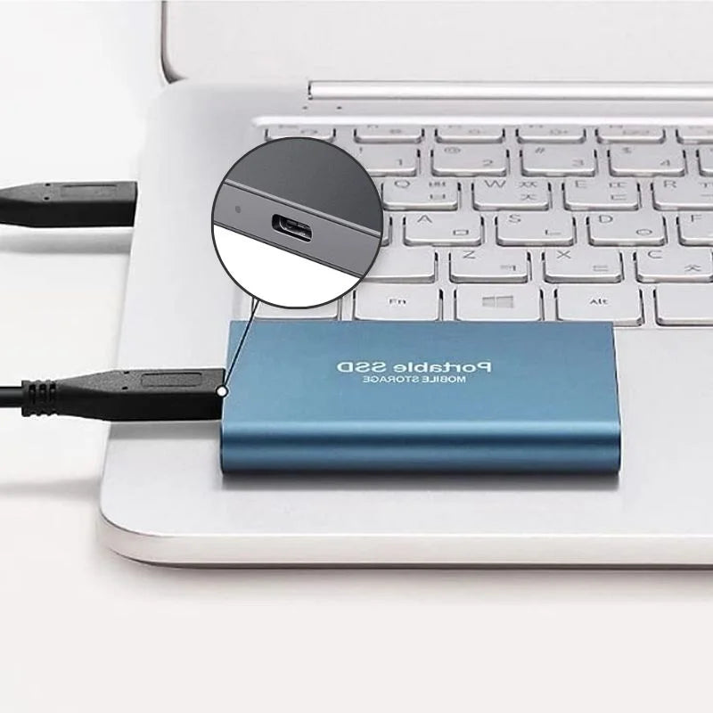 Portable External SSD – USB 3.1 Plug-and-Play Storage Drive, 1TB–4TB