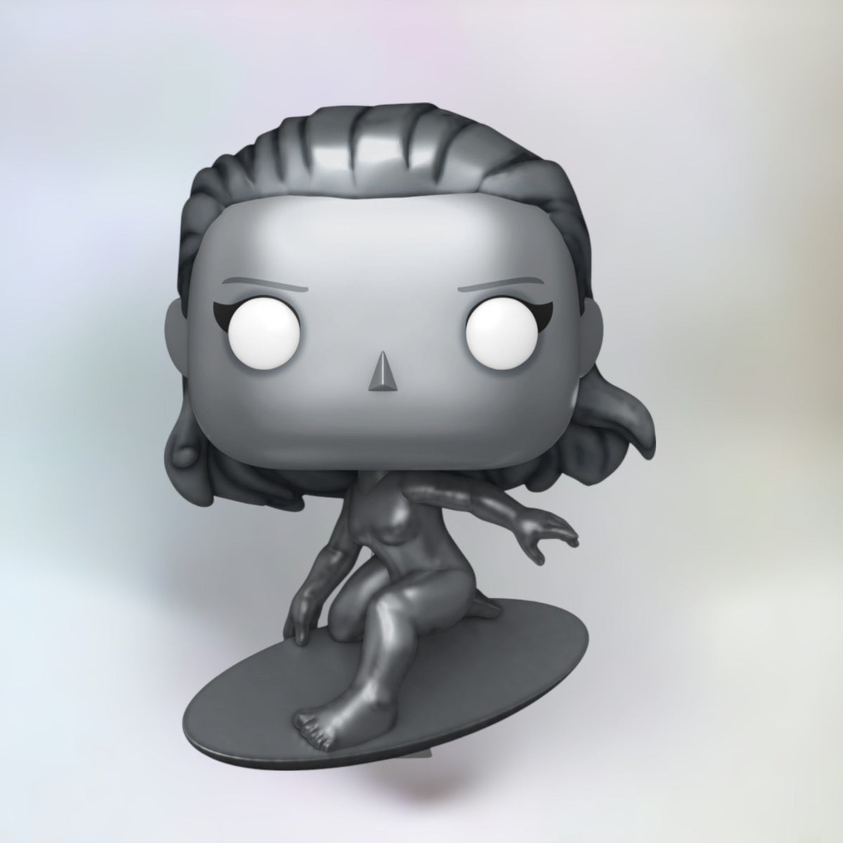 Silver Space Surfer Vinyl Bobblehead