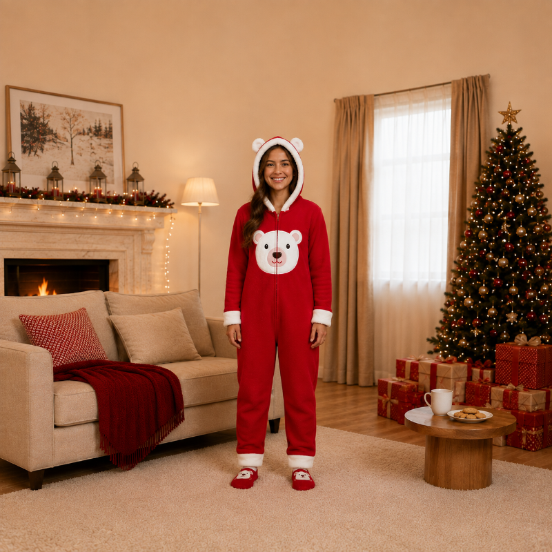 Matching Family Christmas Onesie - Red Bear