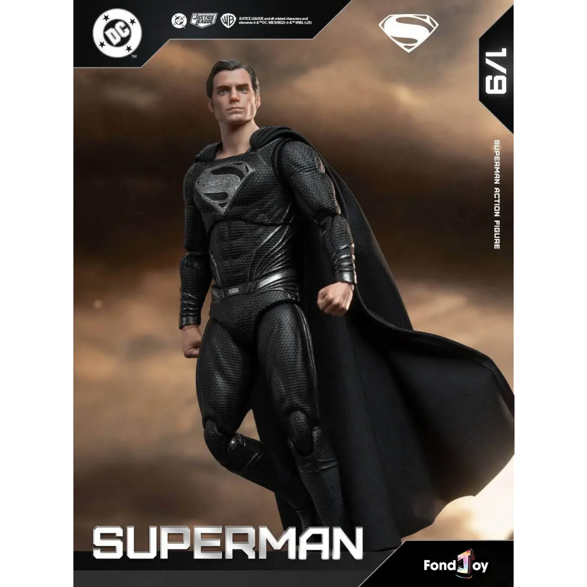 Black Caped Hero Action Figure