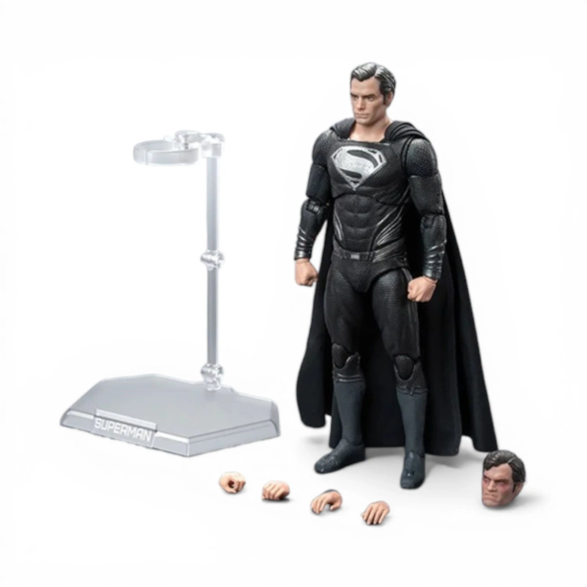 Black Caped Hero Action Figure