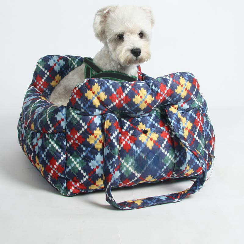 3-in-1 Dog Travel Bed & Car Seat with Carry Strap