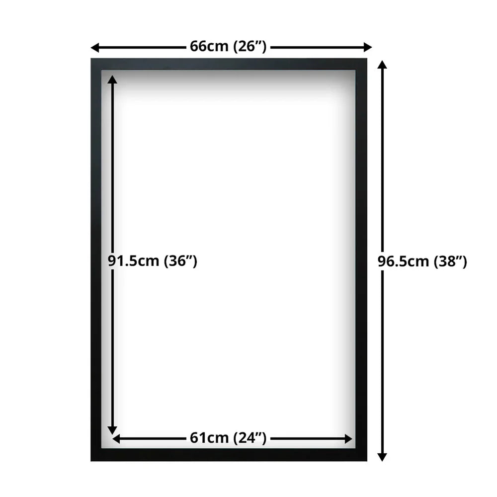 Wooden Black Picture Frame - Maxi - 61 x 91.5 cm