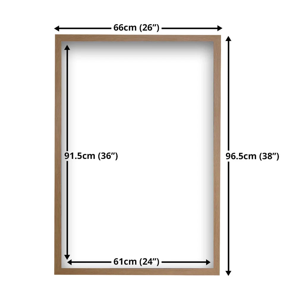 Wooden Oak Picture Frame - Maxi - 61 x 91.5 cm
