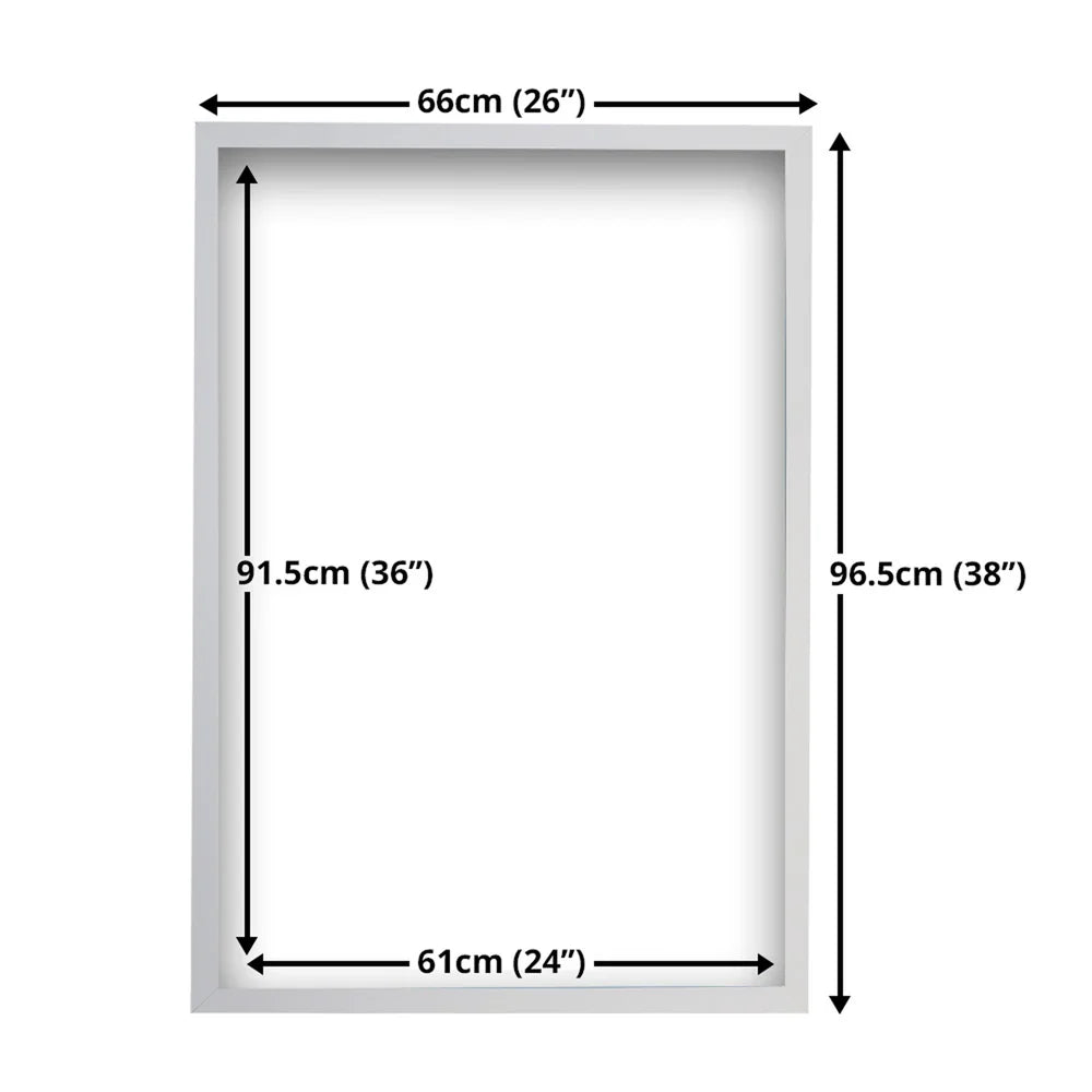 Wooden White Picture Frame - Maxi - 61 x 91.5 cm