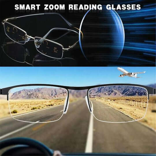 Progressive Multifocal Reading Glasses with Anti-Reflective & UV Protection