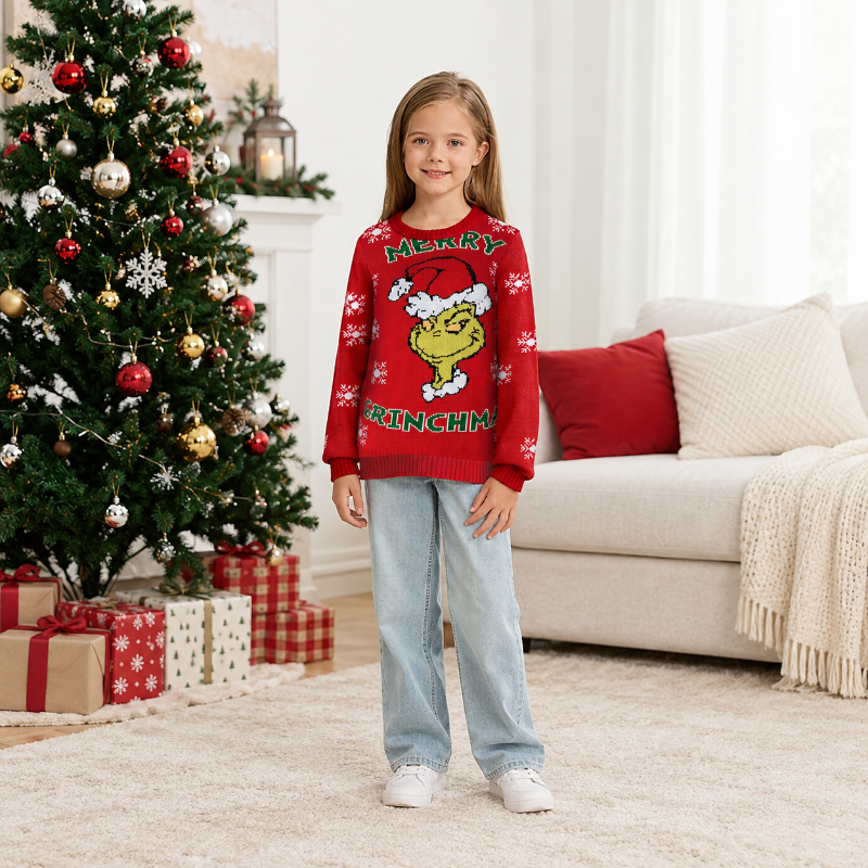 Christmas Jumper - Grinch Character Crew Neck