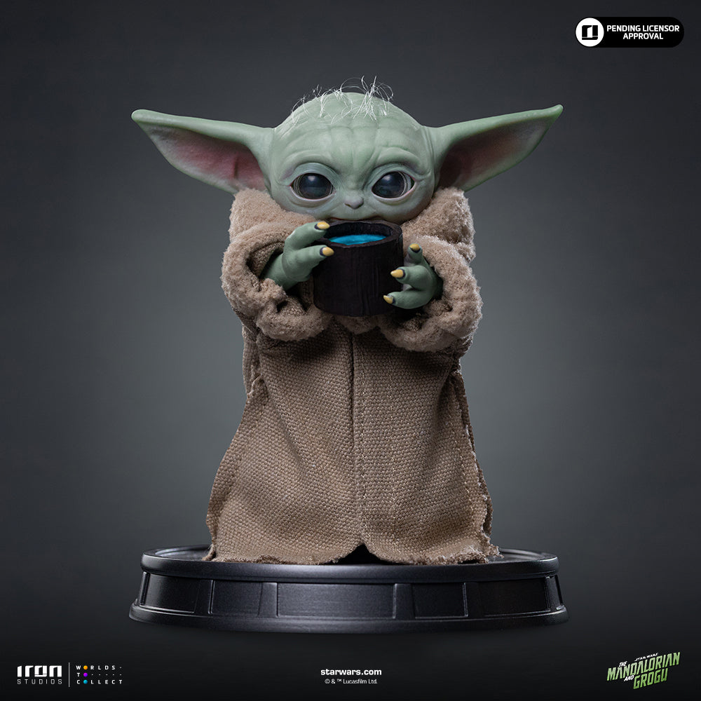 Small Green Alien Always Hungry Statue