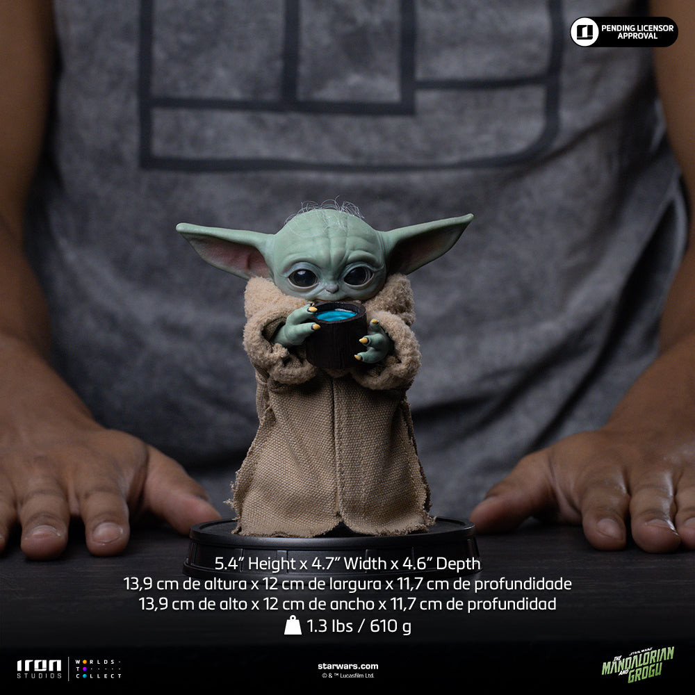 Small Green Alien Always Hungry Statue
