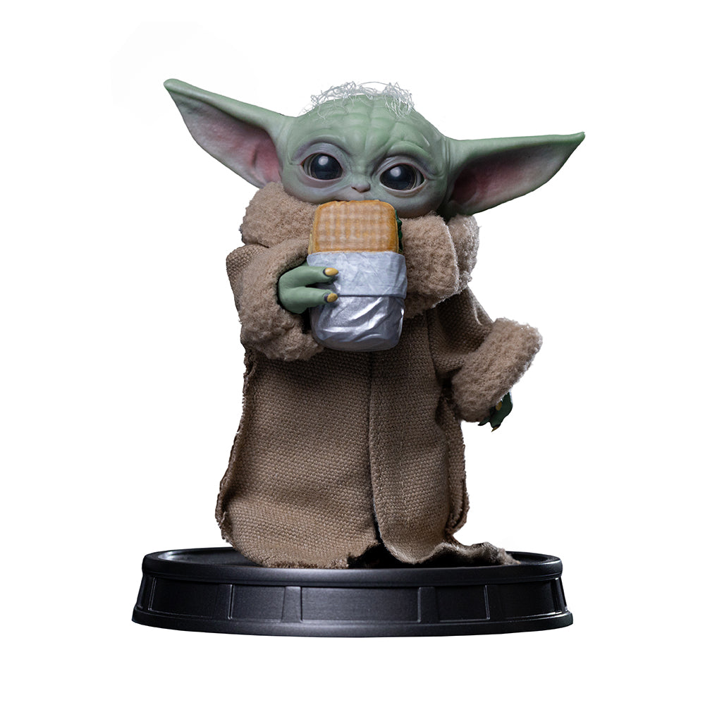 Small Green Alien Food Cart Snack Statue