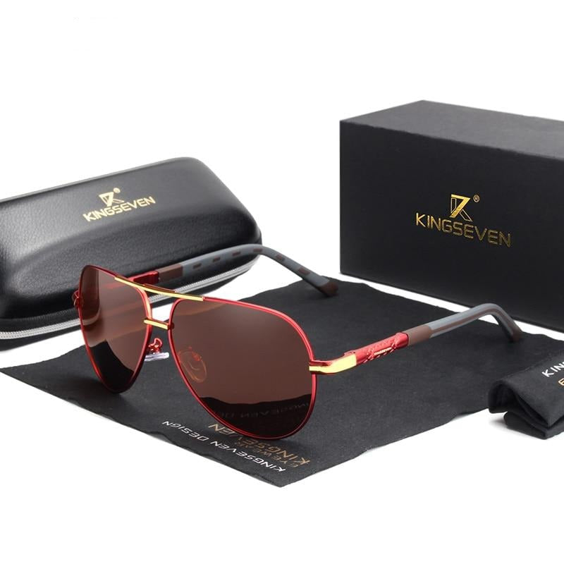 Men’s Vintage Polarized Sunglasses – UV400 Aluminium Frame