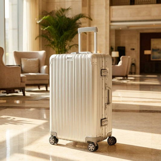 Aluminium Magnesium Hard Shell Suitcase – TSA Lock, 360° Spinner Wheels