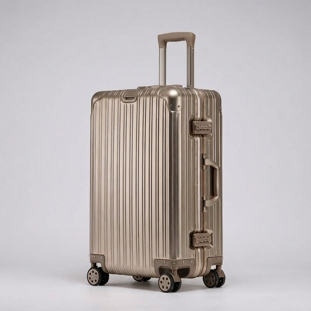 Aluminium Magnesium Hard Shell Suitcase – TSA Lock, 360° Spinner Wheels