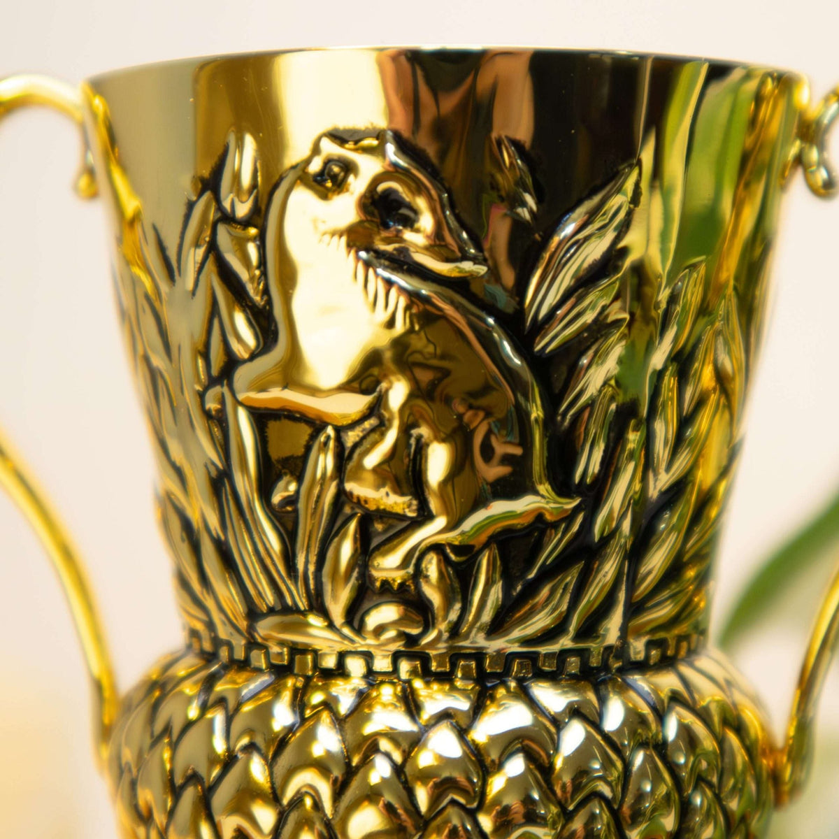 Badger-Emblem Decorative Metal Cup - 13.5 cm