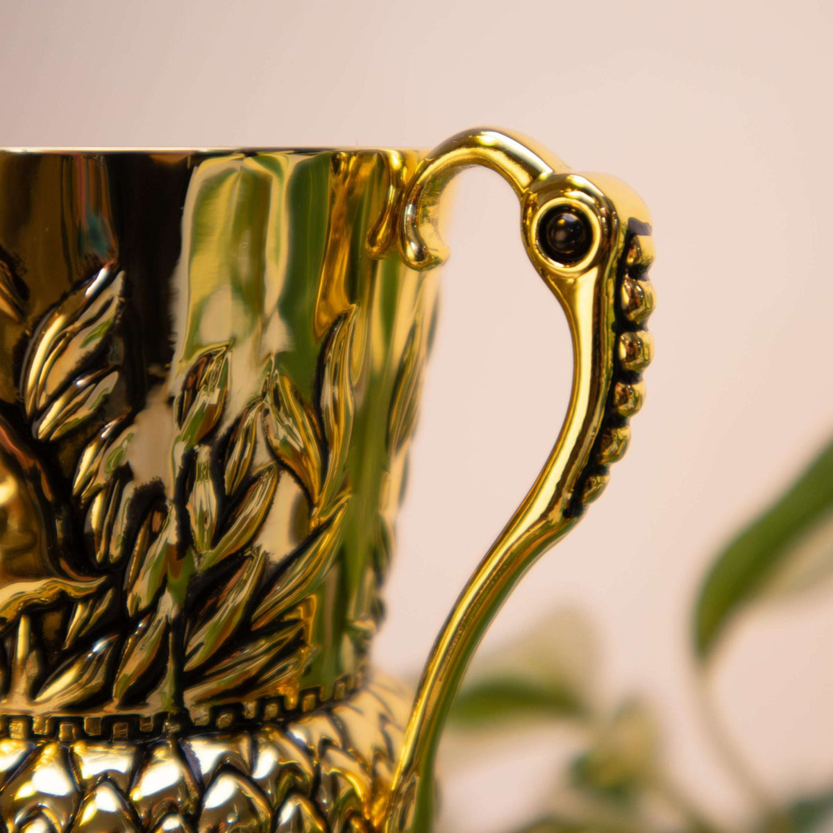 Badger-Emblem Decorative Metal Cup - 13.5 cm