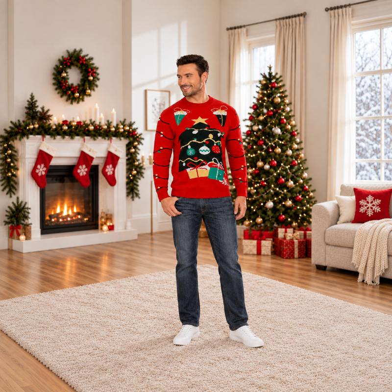 Christmas Jumper - Holiday String Lights Graphic