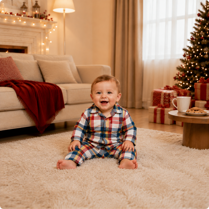 Matching Family Christmas Pyjamas - Holiday Tartan Check
