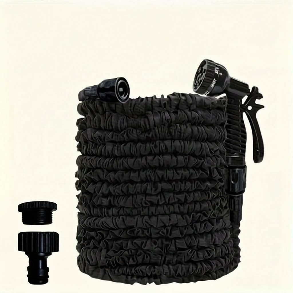 Expandable Garden Hose with Spray Nozzle – HydroFlex Flexible Water Hose