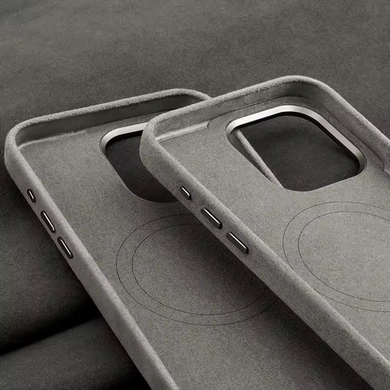 Slim Magnetic Phone Case – Soft Microfiber Leather-Effect Protective Cover