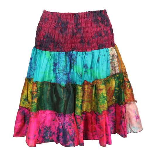 Overdyed Upcycled Sari Rara Skirt