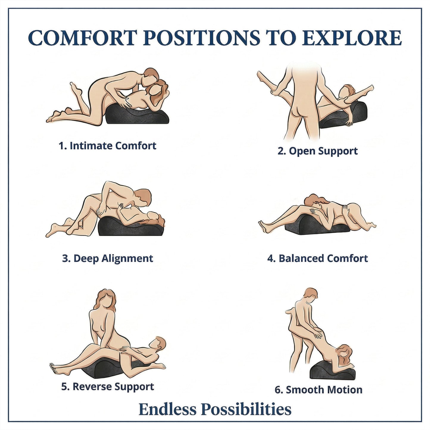 Ergonomic Intimacy Support Pillow for Comfort & Positioning