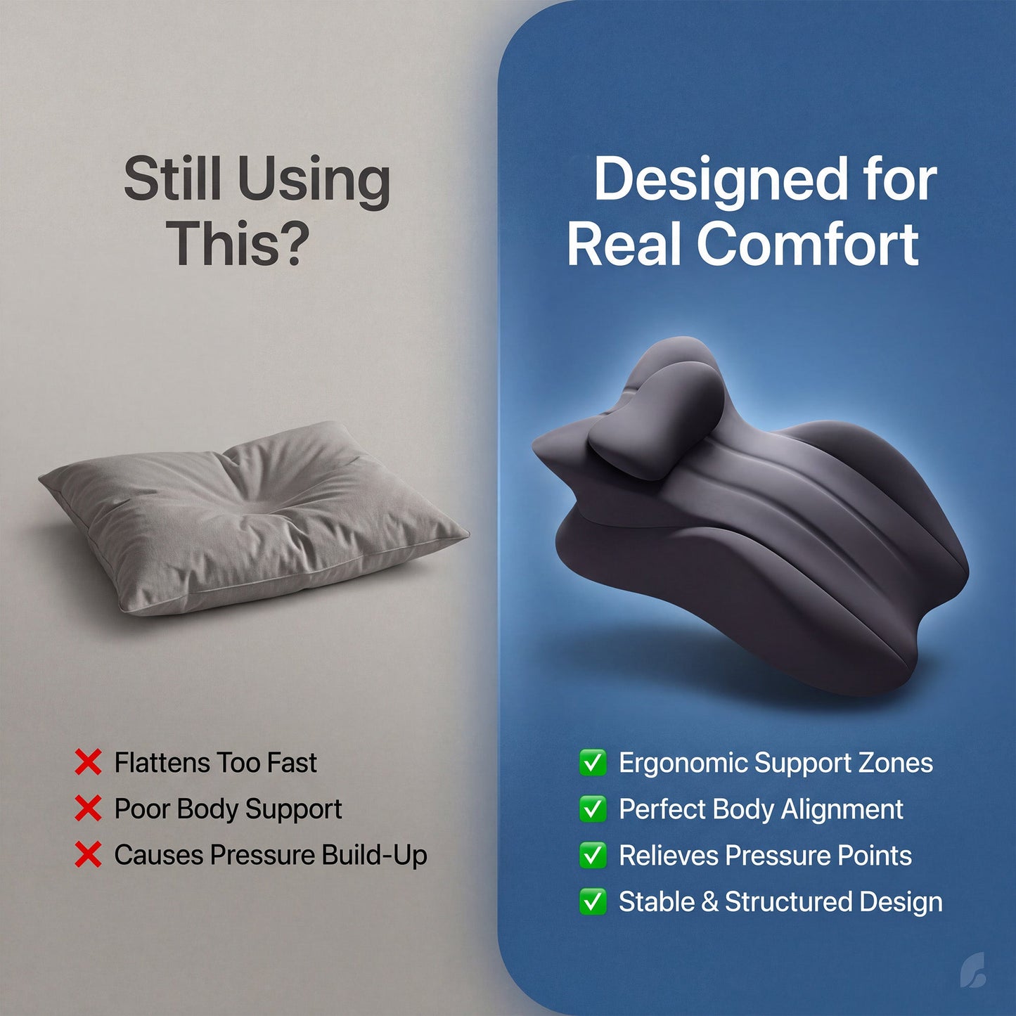 Ergonomic Intimacy Support Pillow for Comfort & Positioning