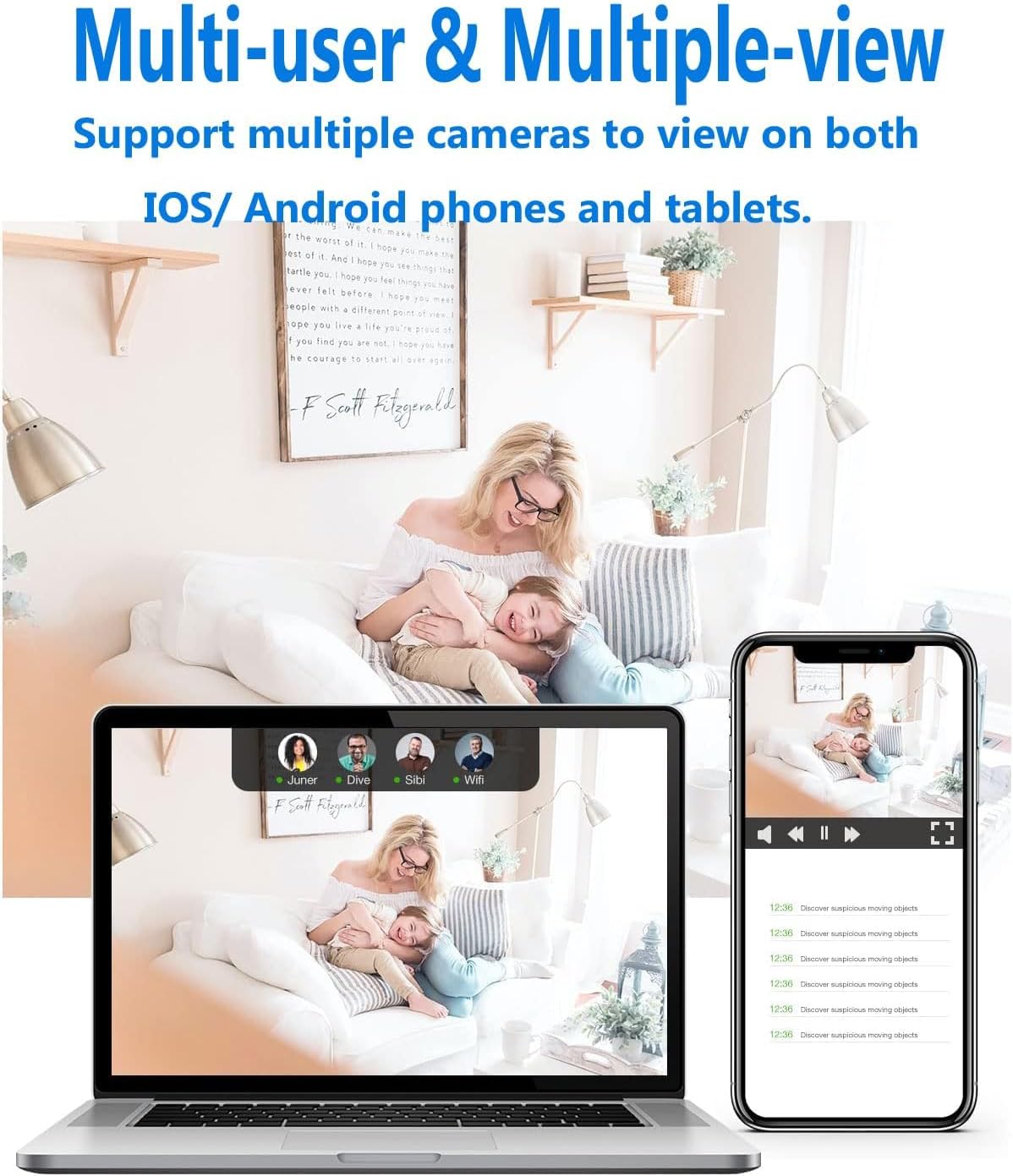 1080P Wi-Fi Indoor Security Camera with Night Vision & Motion Alerts