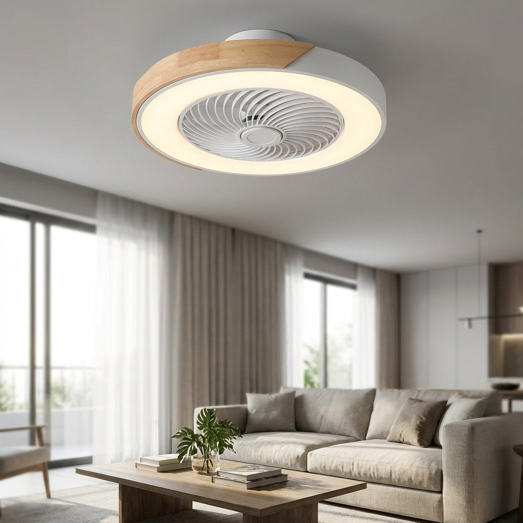 Ceiling Fan Light with Integrated LED & Remote Control – 3 Speeds, 56cm