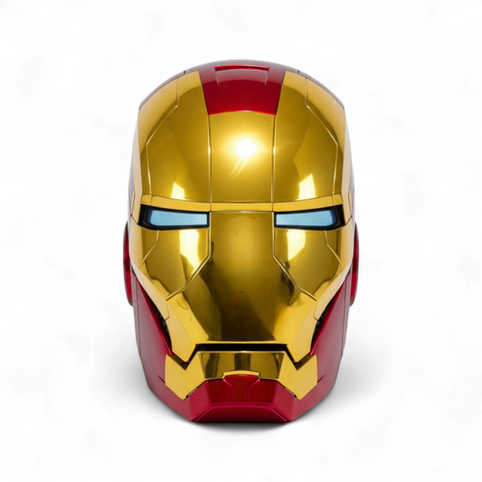 Iron Man MK5 Helmet Gold Edition – Voice-Controlled Cosplay Helmet
