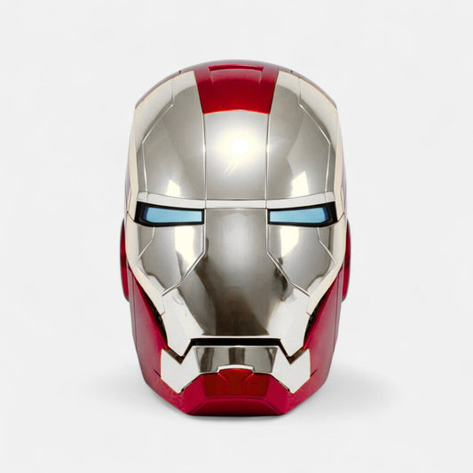 Iron Man MK5 Helmet Silver Edition – Voice-Controlled Cosplay Helmet