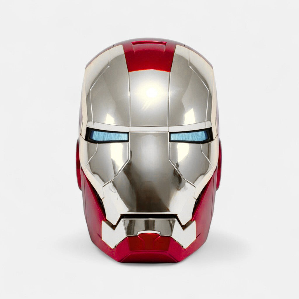 Armoured Tech Hero MK5 Helmet Silver Edition with Voice Control