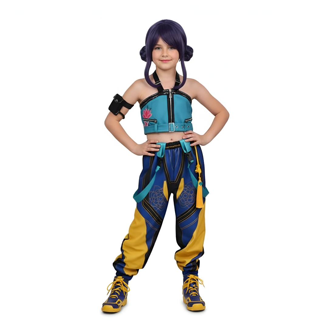 Kids' Rumi Mira Zoey Blue Yellow Set Halloween Costume