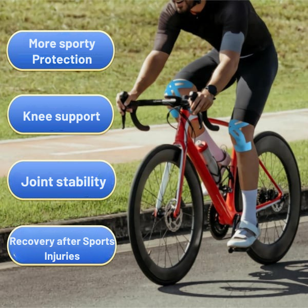 Pre-Cut Kinesiology Knee Tape – Breathable Elastic Sports Support Strips