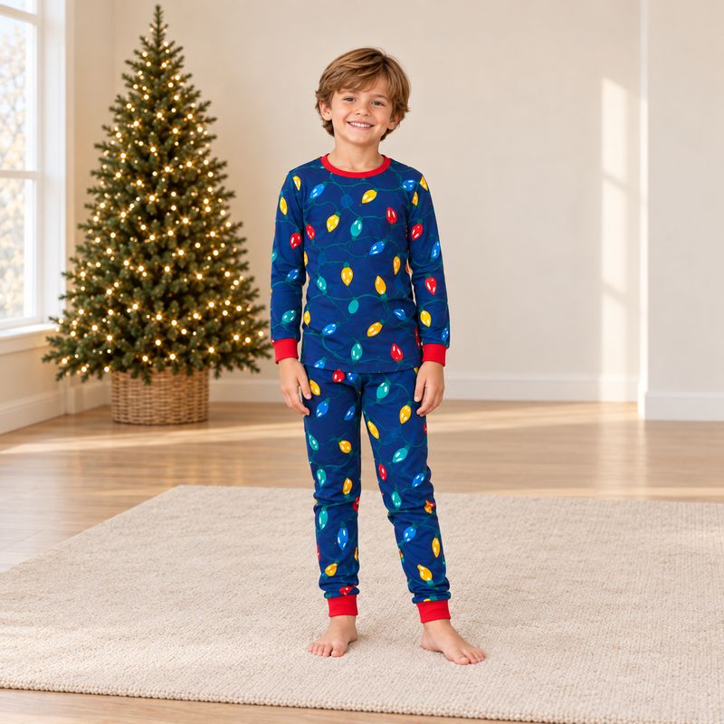 Matching Family Christmas Pyjamas - Lights