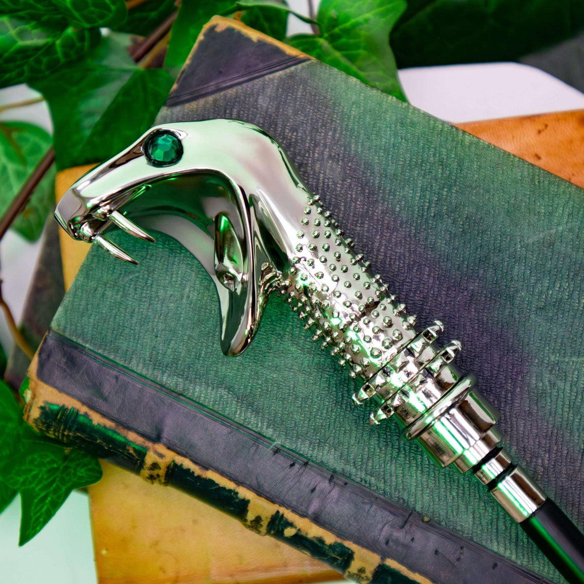 Serpent-Head Cane with Wand
