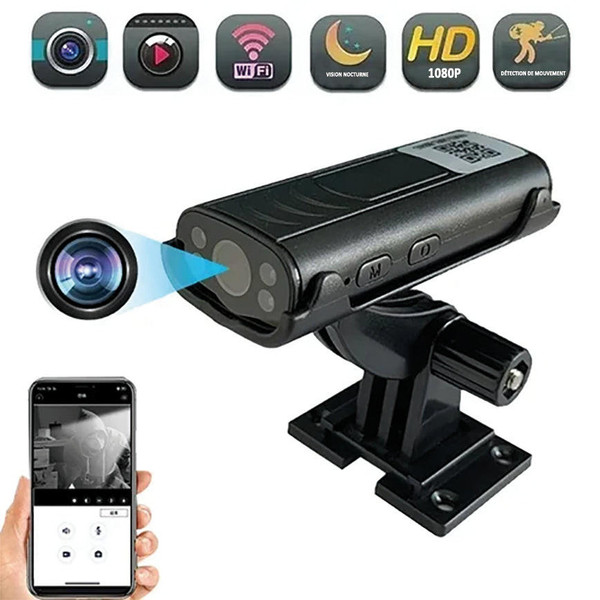 Mini Überwachungskamera 1080P – Nachtsicht, Bewegungserkennung & App-Zugriff