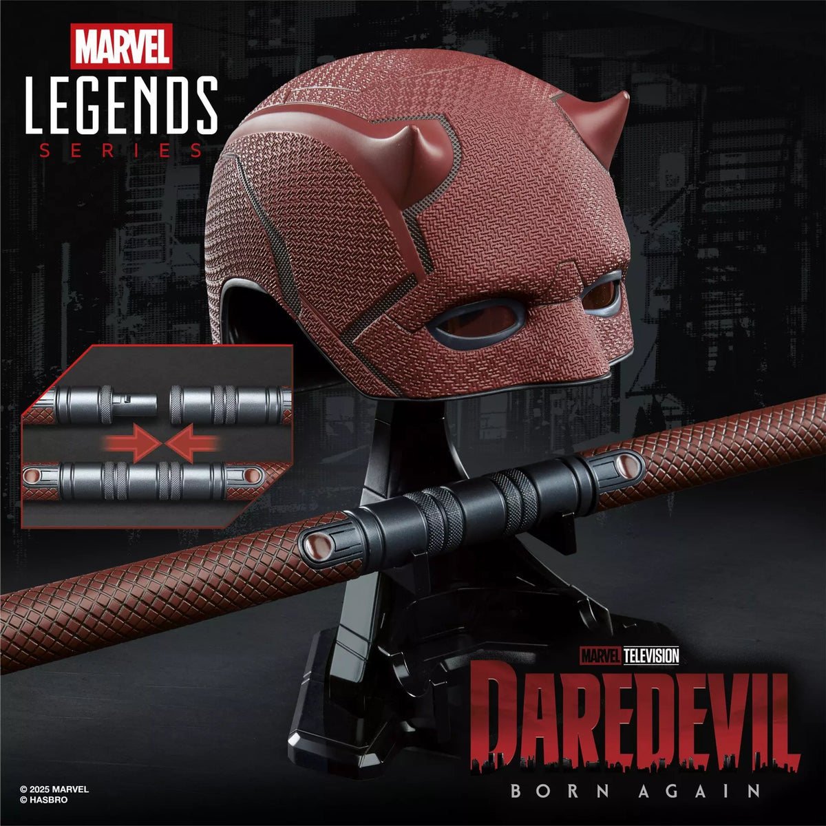 Red Horned Vigilante Roleplay Mask and Two-Piece Club