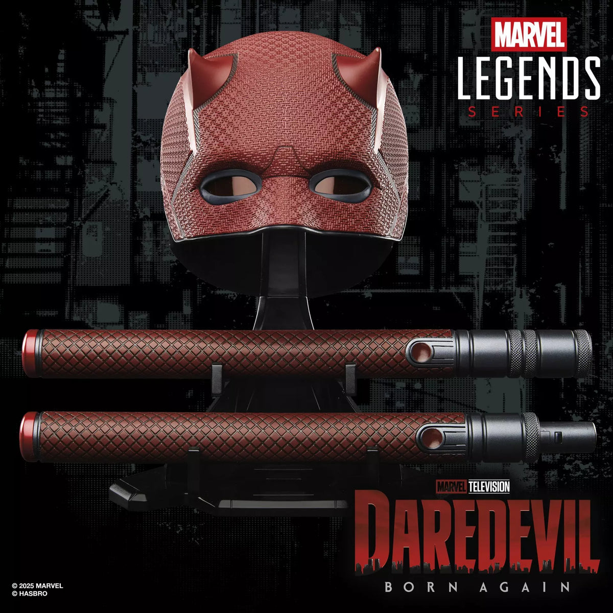 Red Horned Vigilante Roleplay Mask and Two-Piece Club