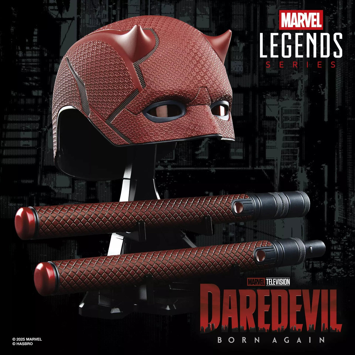 Red Horned Vigilante Roleplay Mask and Two-Piece Club