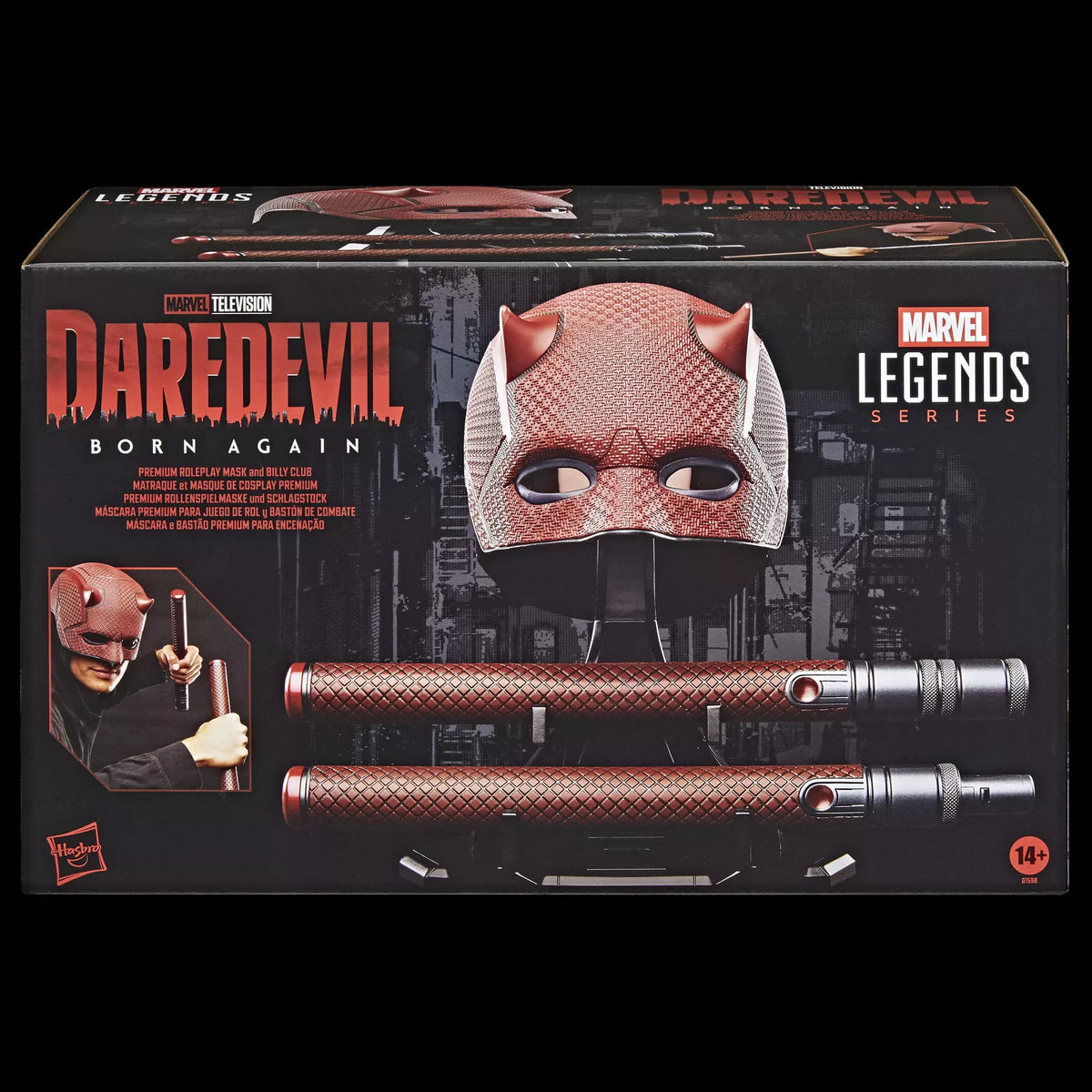 Red Horned Vigilante Roleplay Mask and Two-Piece Club