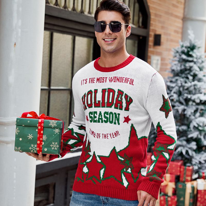 Men's Christmas Jumper - Wonderful Holiday Season