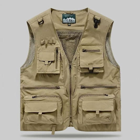 Breathable Utility Vest – Lightweight Multi-Pocket Mesh Outdoor Vest