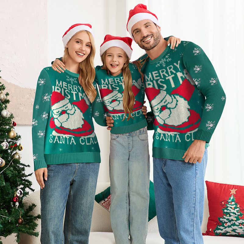 Matching Family Christmas Jumper - Merry Santa Claus Family