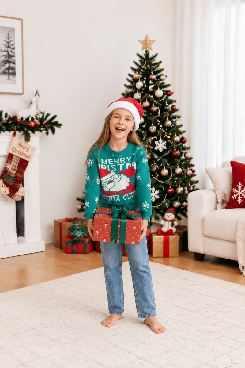 Matching Family Christmas Jumper - Merry Santa Claus Family