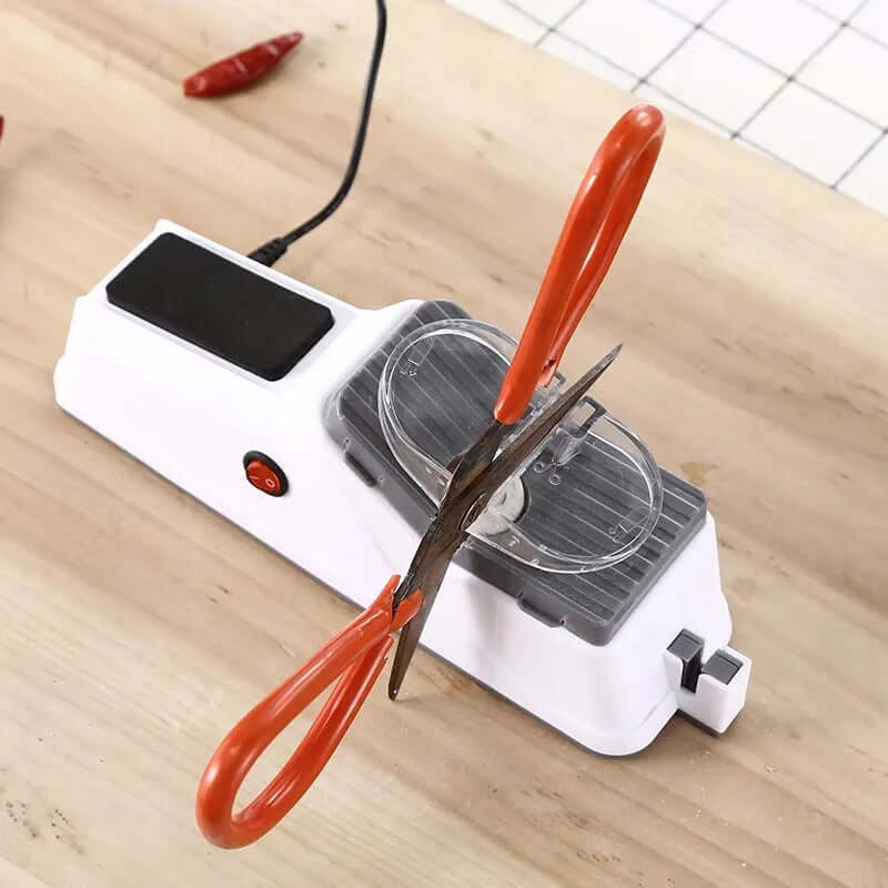 Rechargeable Electric Knife Sharpener – Compact Kitchen Blade & Scissor Sharpener