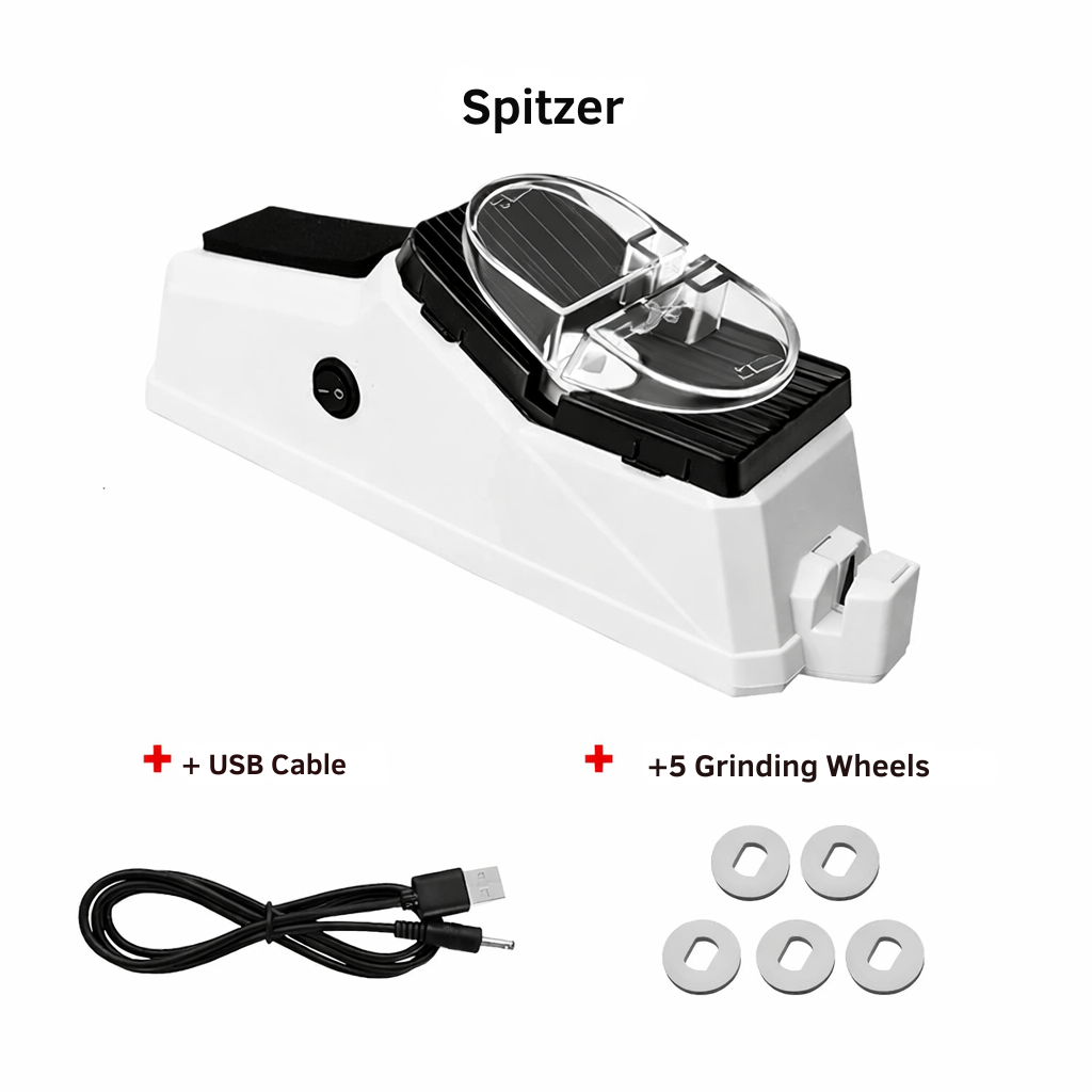 Rechargeable Electric Knife Sharpener – Compact Kitchen Blade & Scissor Sharpener