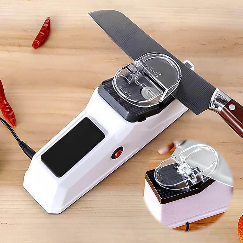 Rechargeable Electric Knife Sharpener – Compact Kitchen Blade & Scissor Sharpener