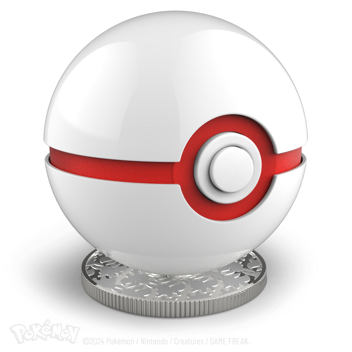 Die-Cast Mini White-and-Red Capture Ball Replica