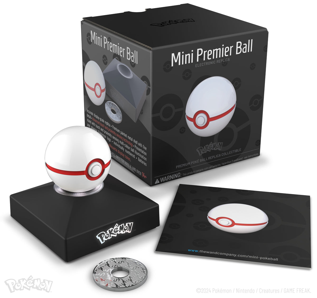 Die-Cast Mini White-and-Red Capture Ball Replica